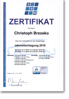 12.11.2016 • Sachverständigen Betreuungs- und Weiterbildungs GmbH